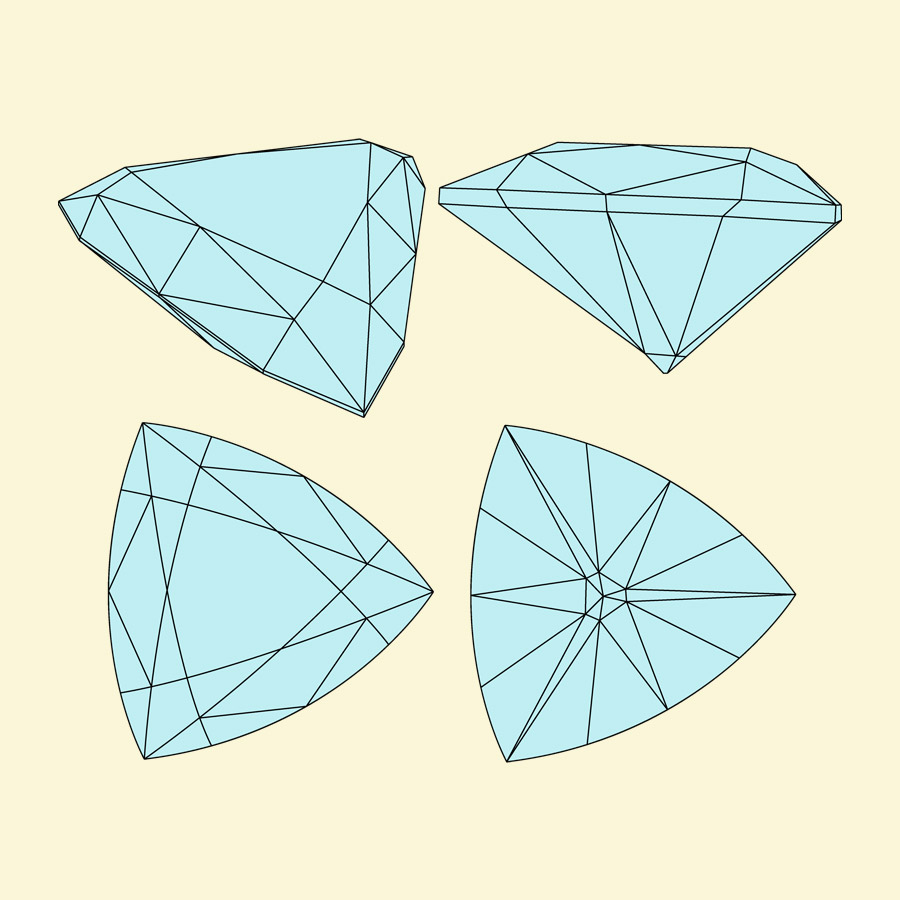 Trillion Shape Stone