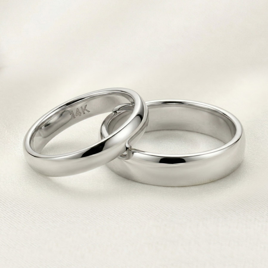 14K White Gold Jewelry Collection